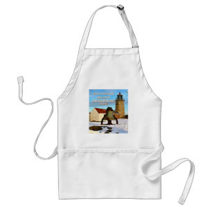 Delantal Faro de la isla Monhegan, Apron Maine