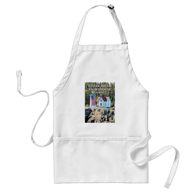 Delantal Faro de Little River, Maine Apron (Frente)