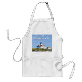 Delantal Faro de roca de huevo, Bar Harbour Maine Apron