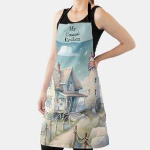 Delantal Faro Pastel Soñador junto al Mar