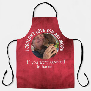 Delantal Fathers Day Funny dog Cita Personalizado Foto Roja