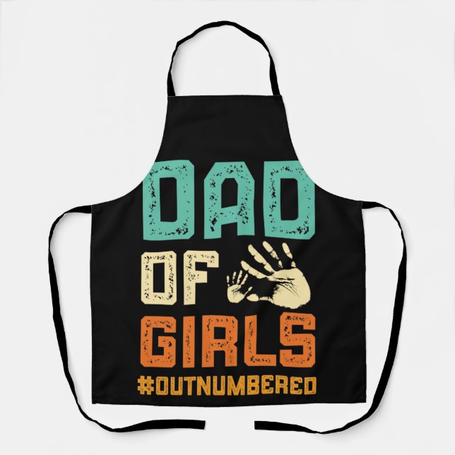 Delantal Father's Day Gift from Daughters Dad of Girls (Anverso)