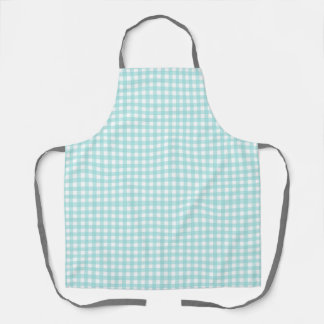 Delantal Faye y Lauren Aqua Azul Gingham 1