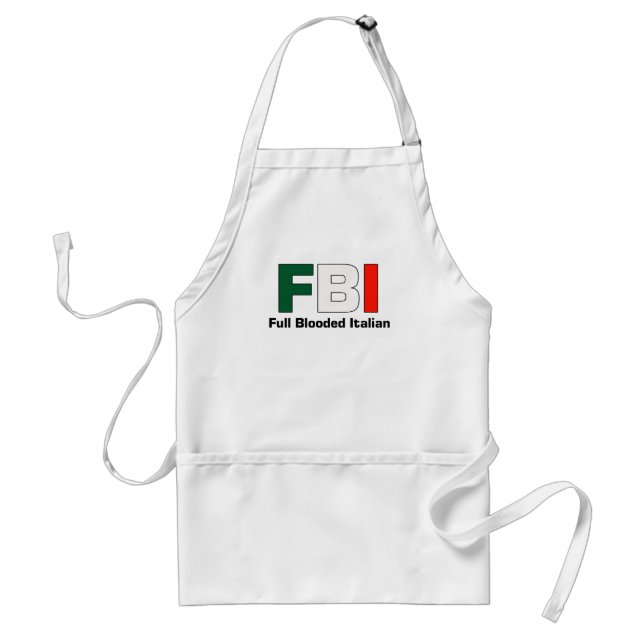 Delantal FBI Blooded lleno Aparon de cocinar italiano (Frente)