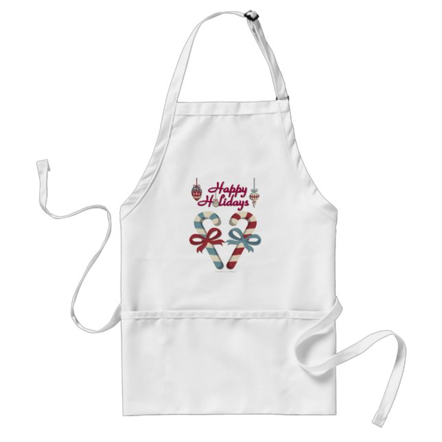 Delantal Felices fiestas Candy Cane Heart (Frente)
