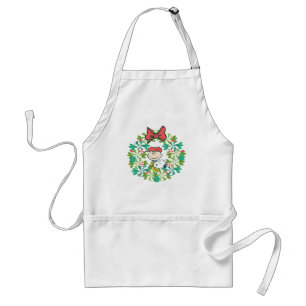 Delantal Felices fiestas Candy Wreath de menta