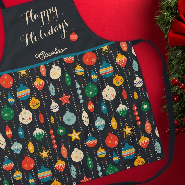Delantal Felices Fiestas Personalizado de Ornamentos de Nav (Subido por el creador)