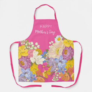 Delantal Felices florecientes del Día de la Madre
