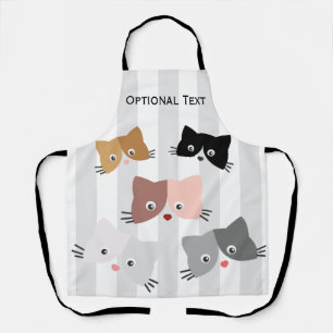 Delantal Felices gatitos curiosos
