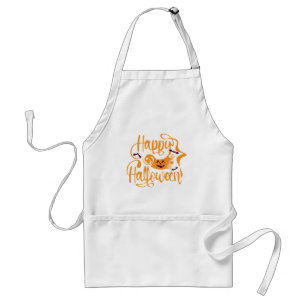 Delantal Felices murciélagos de Halloween jack o lantern