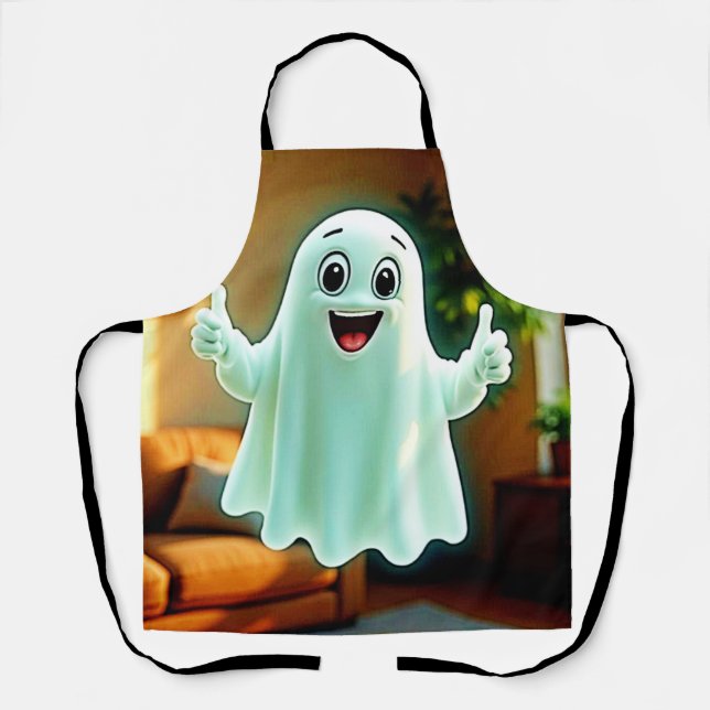 Delantal Felices palmaditas de fantasma (Anverso)