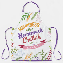 Delantal Felicidad es Challah Casera ENORME Floral
