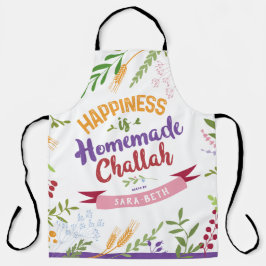 Delantal Felicidad es Challah Casera ENORME Floral