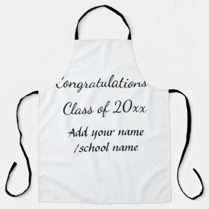 Delantal Felicidades clase de nombre de escuela del año agr