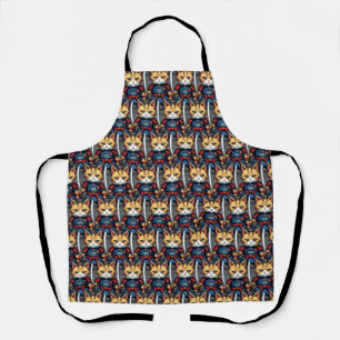 Delantal Feline Samurai Warrior