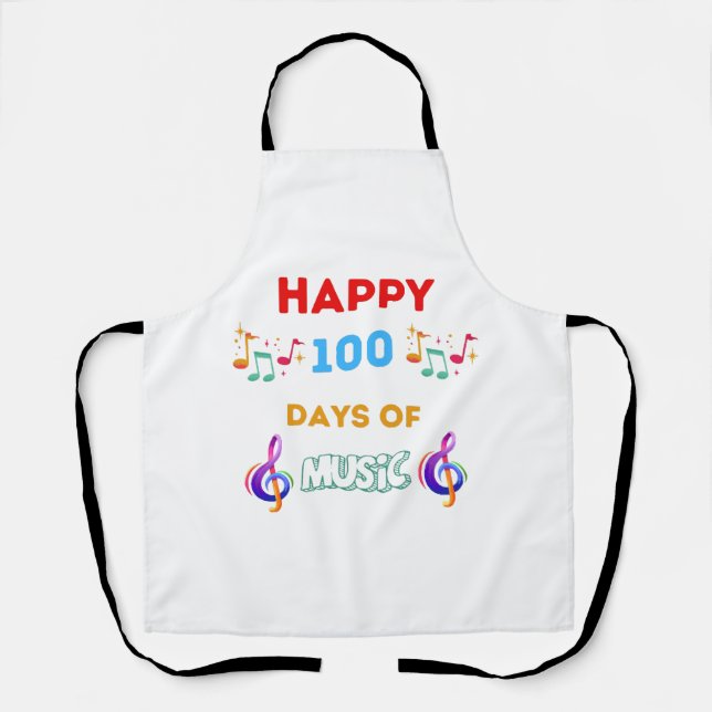 Delantal Feliz 100 días de música (Anverso)