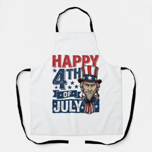 Delantal Feliz 4 de Julio Camiseta Vintage Patriótica de Tí