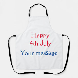 Delantal Feliz 4 de julio día de la independencia agregar n