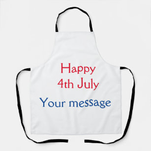 Delantal Feliz 4 de julio Día de la Independencia agregar t