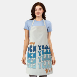 Delantal Feliz Año Nuevo y Groovy