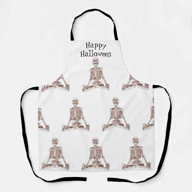 Delantal Feliz Apron de Yoga de Halloween (Anverso)