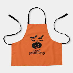 Delantal Feliz Bate de Calabaza de Halloween Mínimo