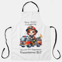 Feliz bombero conduce camión rojo