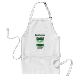 Delantal Feliz Canner Home Canning Green Jelly Jar y nombre