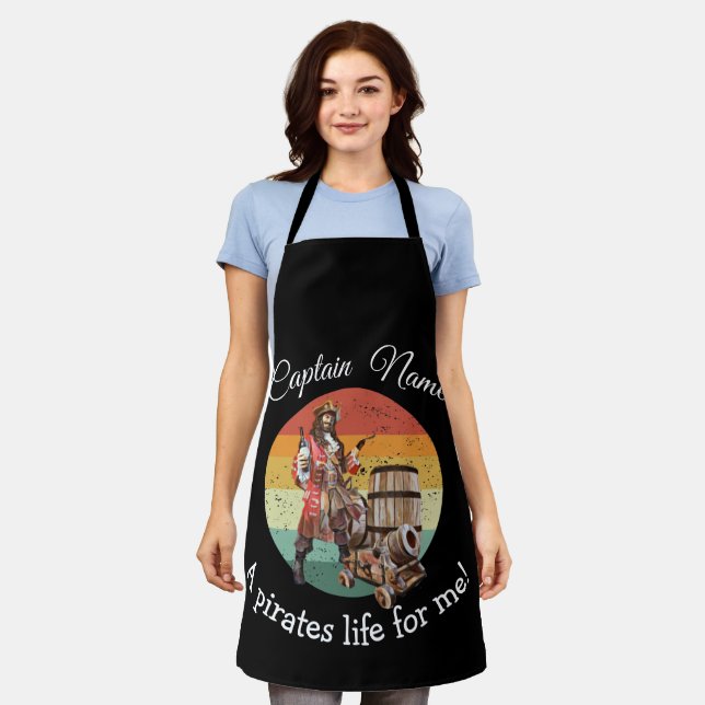 Delantal feliz Capitán Pirata Fiesta Apron (Gastado)
