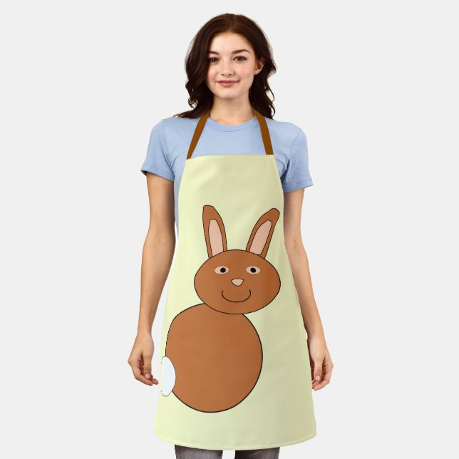 Delantal Feliz Conejo de Pascua (Gastado)