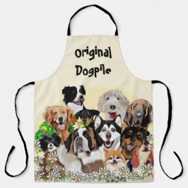 Delantal Feliz cumpleaños al perro que personaliza el progr