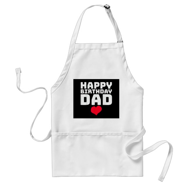 Delantal Feliz Cumpleaños Papá (Frente)