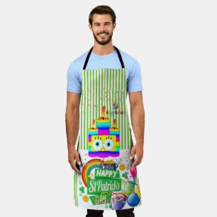 Delantal Feliz Cumpleaños St. Patrick's de Impresi