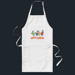 Delantal feliz de Jánuca<br><div class="desc">Este delantal feliz de Jánuca Dreidels será el golpe del fiesta de Chanukah como regalo de la presentadora o apenas como presente de Hannuka. Es tan colorido y una obra de arte original.</div>