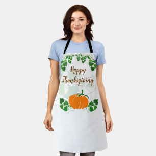 Delantal Feliz Día de Acción de Gracias con Calabaza
