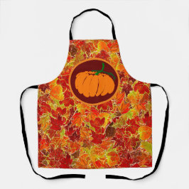 Delantal ¡Feliz Día de Acción de Gracias! Hojas Purpurinoso