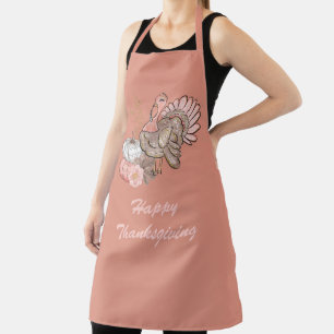Delantal Feliz Día de Acción de Gracias Turquía Apron
