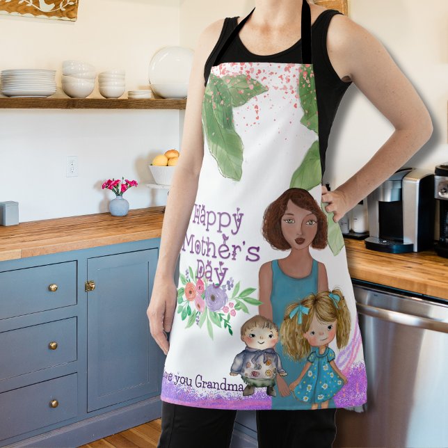 Delantal FELIZ DÍA DE LA MADRE desde los niños (HAPPY MOTHER'S DAY from kids Apron)