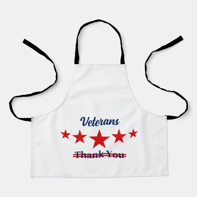 Delantal Feliz Día de los Veteranos (Anverso)