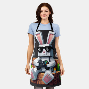 Delantal Feliz Día de Pascua Bunny Egg Video Gamer Pascua