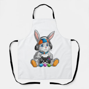 Delantal Feliz día de Pascua Conejo Huevo Divertido Niños N