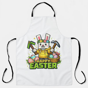 Delantal Feliz día de Pascua Conejo Huevo Videojugador