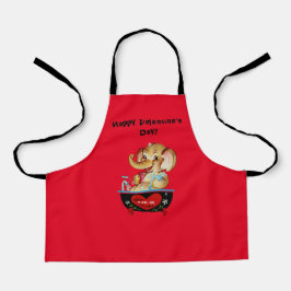 Delantal Feliz Día de San Valentín a los niños cocinando el