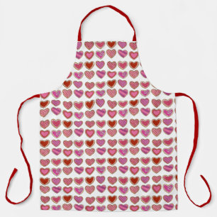 Delantal Feliz Día de San Valentín de las galletas de azúca