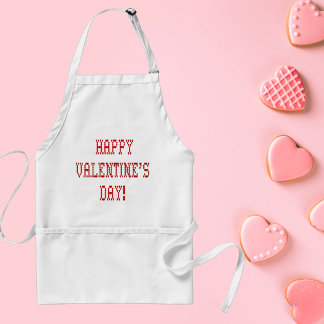 Delantal Feliz Día de San Valentín, pequeña fuente de forma