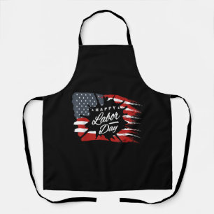 Delantal Feliz Día del Trabajo Regalo Bandera Americana