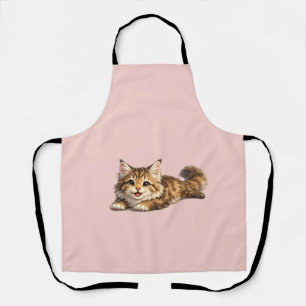 Delantal Feliz diseño de vibraciones positivas de gato Main