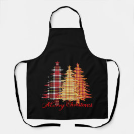 Delantal Feliz diseño navideño con patrones impecables