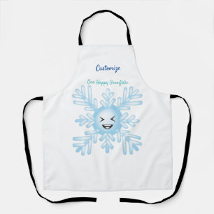 Delantal Feliz Emoticon de Snowflake Thunder_Cove 