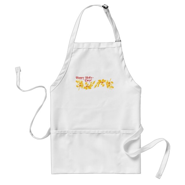 Delantal Feliz feriado Holly Days Apron (Frente)